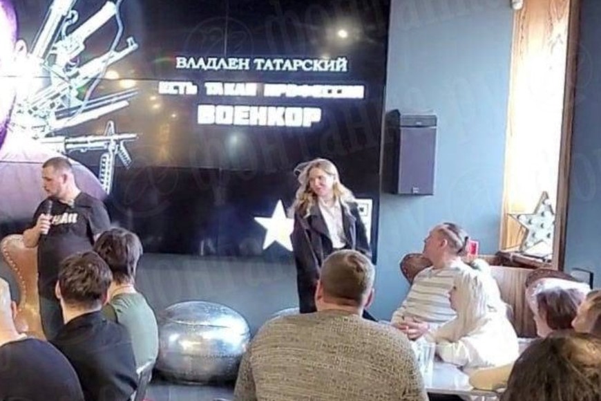 Daria junto a Maxim en el Street Food Bar No. 1.