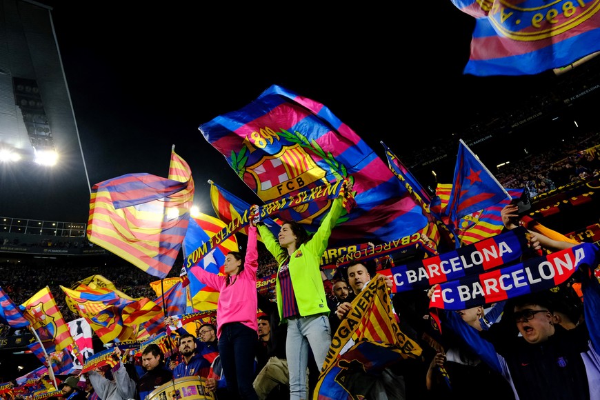 Soccer Football - Copa del Rey - Semi Final - Second Leg - FC Barcelona v Real Madrid - Camp Nou, Barcelona, Spain - April 5, 2023
Barcelona fans are seen in the stands before the match REUTERS/Nacho Doce