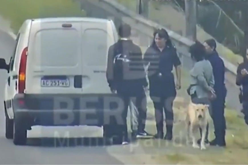 La secuencia quedo grabadas por las cámaras de la Municipalidad