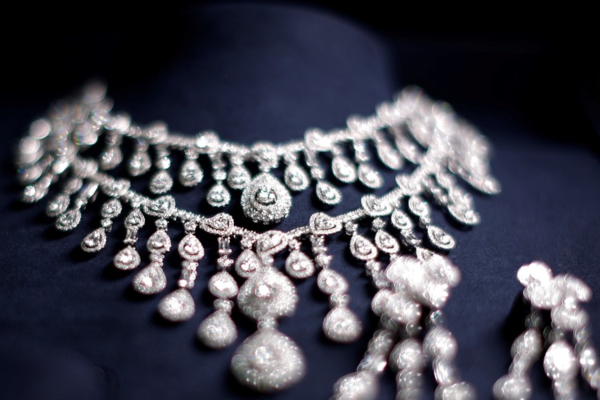 The jewelry with diamonds gifted to Bolsonaro and former first lady Michelle Bolsonaro by the Saudi government which was seized by customs officials, is seen at Sao Paulo-Guarulhos International Airport, in Guarulhos, Brazil, March 14, 2023. REUTERS/Amanda Perobelli