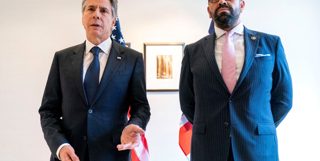 Antony Blinken y James Cleverly. Crédito: Andrew Harnik / Reuters
