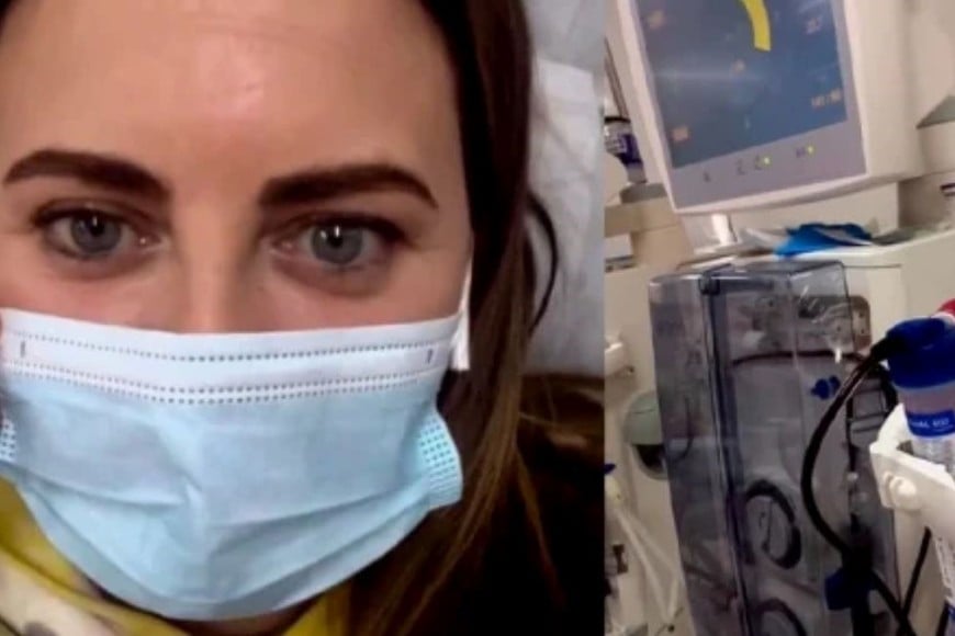Silvina Luna se hace diálisis mientras espera un trasplante de riñón.