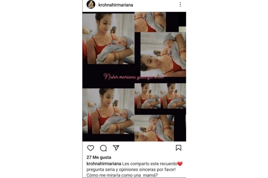 Con su sobrino bebé en brazo