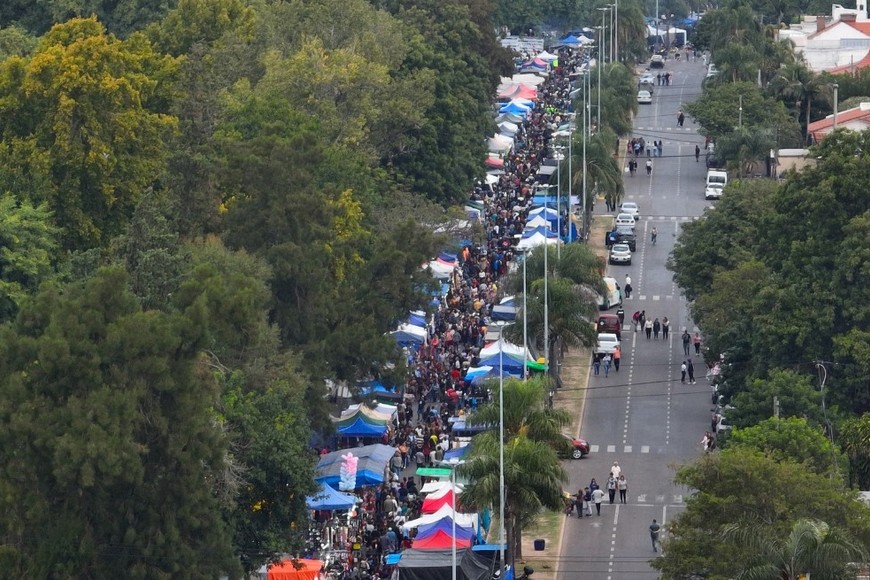 Así se vio desde el aire la 124° Peregrinación Arquidiocesana a la Basílica de Guadalupe. Crédito: Fernando Nicola