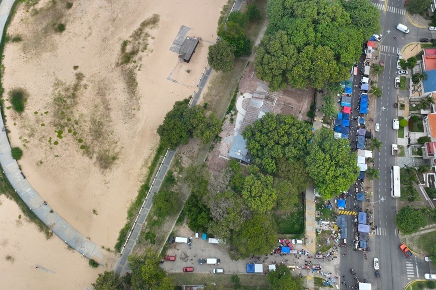 Así se vio desde el aire la 124° Peregrinación Arquidiocesana a la Basílica de Guadalupe. Crédito: Fernando Nicola