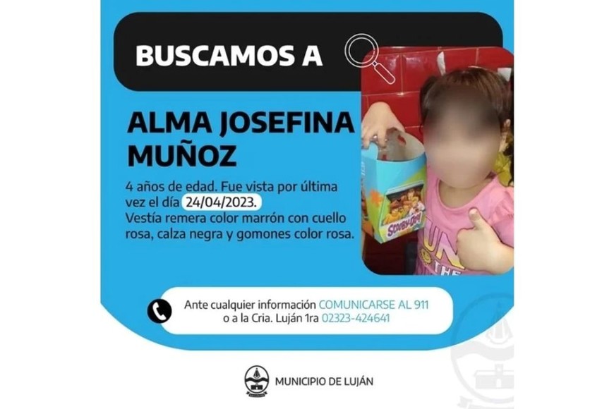 Se activó el Alerta Sofía para acelerar la búsqueda.