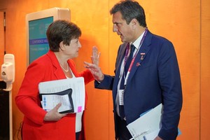 Kristalina Georgieva y Sergio Massa.