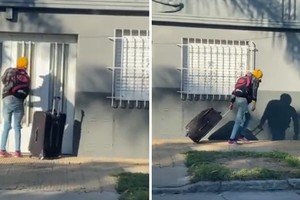 El momento del robo.