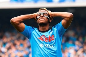 Soccer Football - Serie A - Napoli v Salernitana - Stadio Diego Armando Maradona, Naples, Italy - April 30, 2023
Napoli's Victor Osimhen reacts after a missed chance REUTERS/Ciro De Luca
