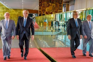 El presidente Alberto Fernández recibió este martes un fuerte respaldo político de su par brasileño, Luiz Inácio Lula da SilvaCréditos: Télam