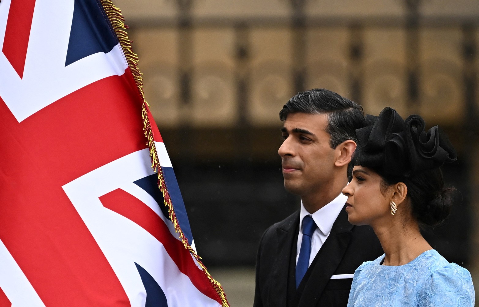 El Primer Ministro británico, Rishi Sunak presente en la ceremonia. 