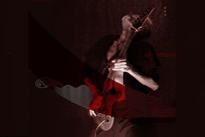 Ariel Echarren en la gráfica de la obra performática musical "Yo, Dragón", sobre textos de Federico Coutaz.