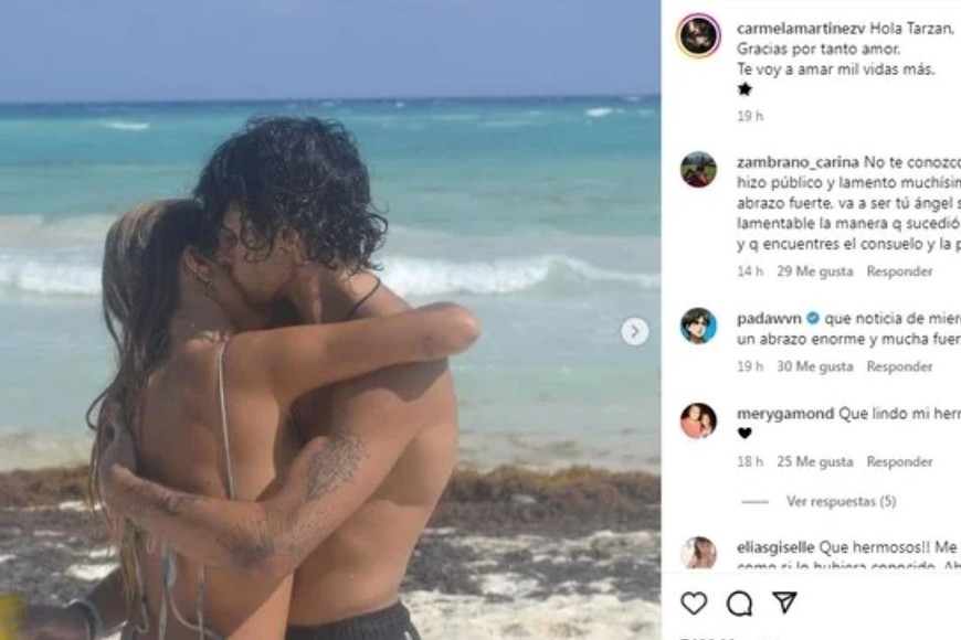 l posteo de la novia de Benjamín junto al joven asesinado en México.