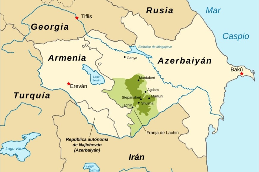 La región donde se desarrolla el conflicto. Crédito: Wikipedia