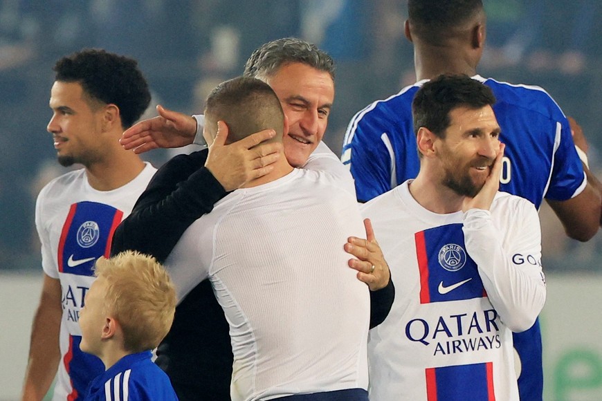 La seriedad de Messi a la hora de obtener el título de la Ligue 1. Crédito: Pascal Rossignol / Reuters