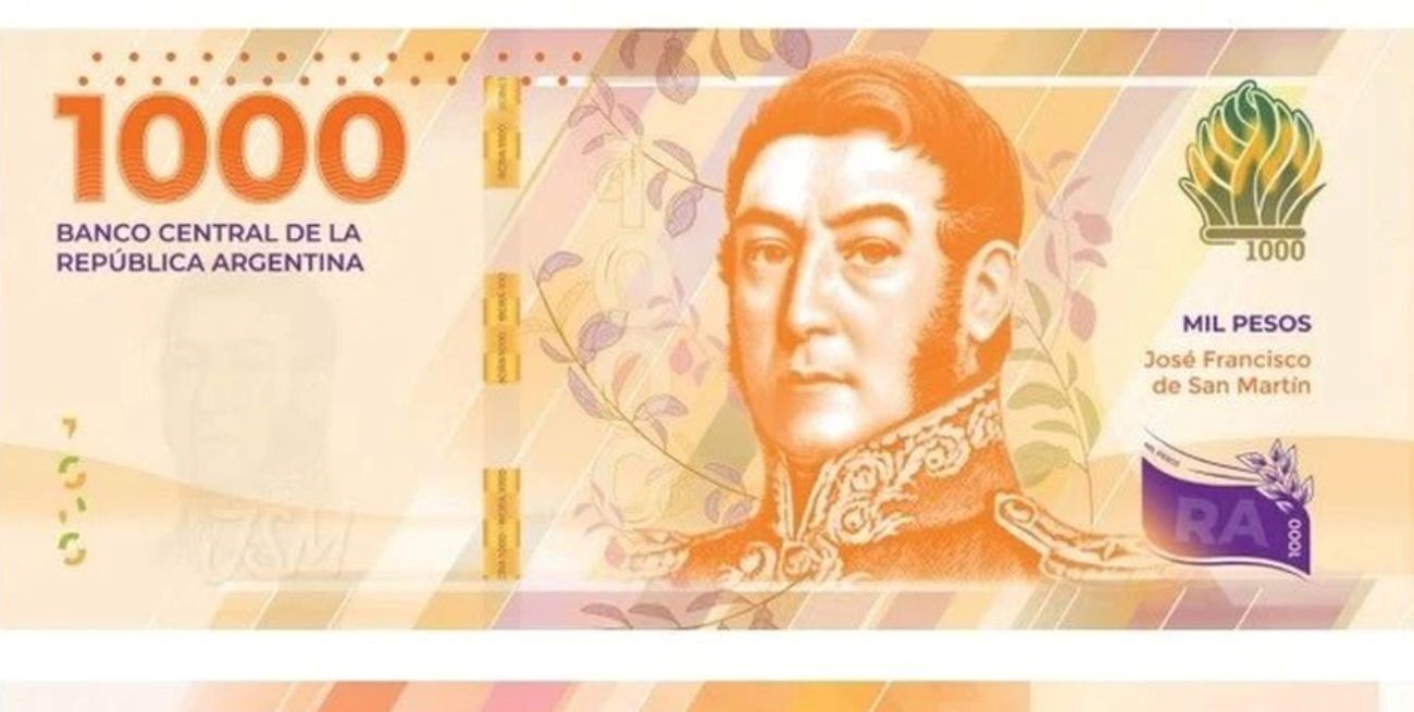 El rostro de San Martín estará en los billetes de 1.000 pesos El Litoral