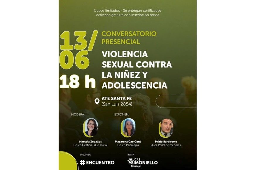 Cupos limitados y certificados de participación.