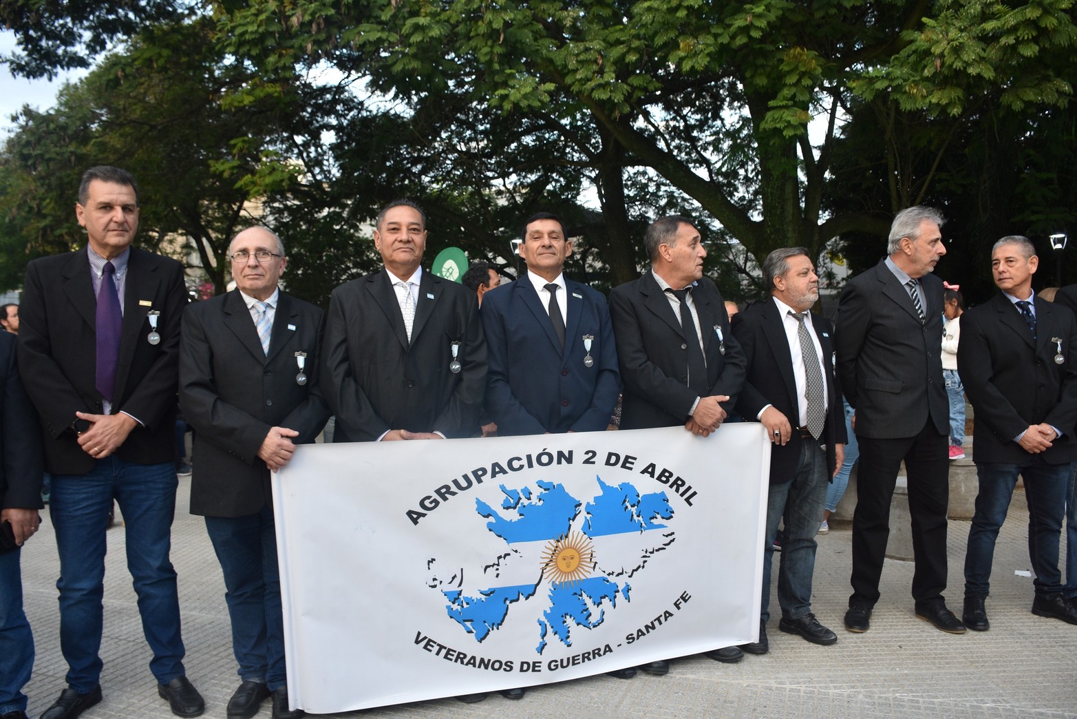 Acto de inauguración de la remozada Plaza del Soldado Argentino.
Foto: Manuel Fabatía