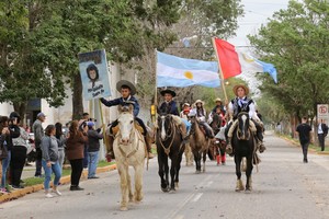 Un desfile de gauchos cerró la fiesta en Puerto Gaboto.