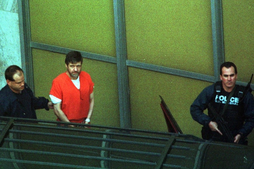 Juicio a Ted Kaczynski en 1998. Crédito: Bob Galbraith / Reuters