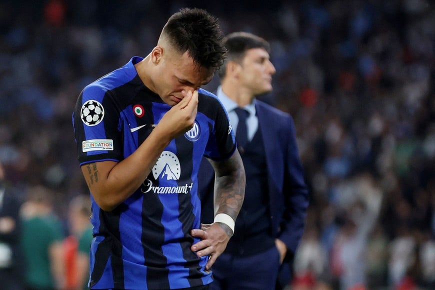 El dolor de Lautaro Martínez, figura del Inter esta temporada. Crédito: Murad Sezer / Reuters