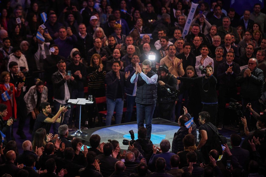 Sergio Massa este sábado en el Congreso del Frente Renovador. Crédito: Télam