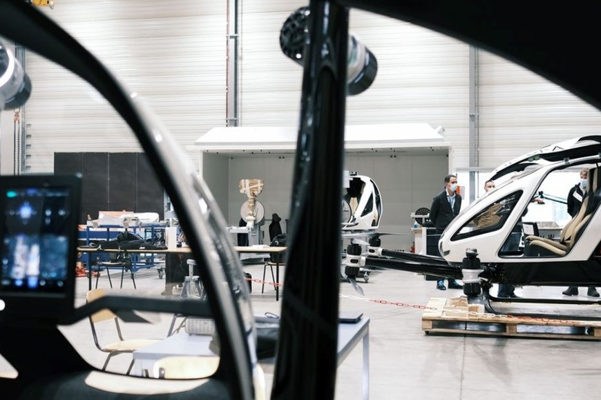 Testeo del Ehang 216. Crédito: Prees - Center