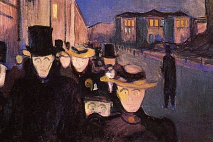 Tarde en Karl Johan (1892) del pintor de “El Grito”- Edvard Munch. Foto: Archivo