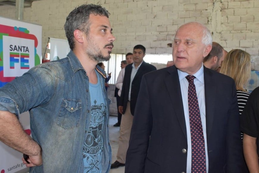 Mariano Granato junto a Miguel Lifschitz.