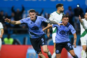 El goleador Pablo Vegetti anotó por duplicado. Crédito: Prensa Belgrano