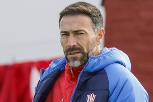 "Kily" González ya con la indumentaria de Unión. Crédito: Prensa Unión