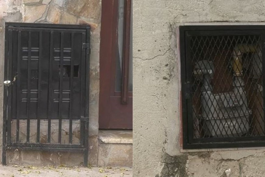 Alguno de los vecinos decidieron instalar rejas en los nichos de gas.