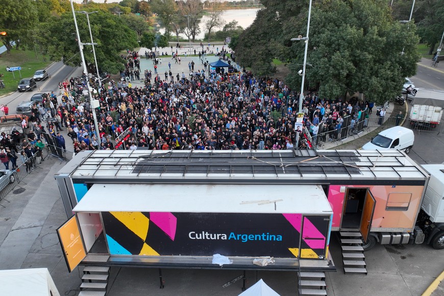 El Camión Cultural en el Parque del Sur. Crédito: Fernando Nicola