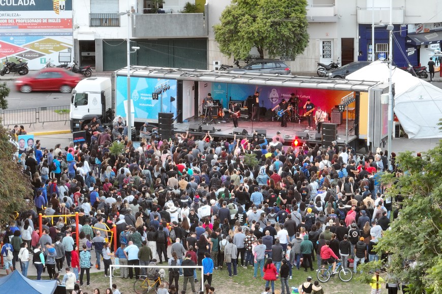 El Camión Cultural en el Parque del Sur. Crédito: Fernando Nicola