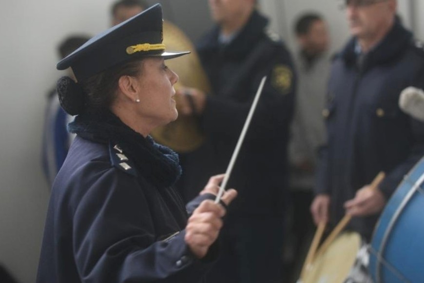 La inspector Carina Stieb, en un momento de su labor.
