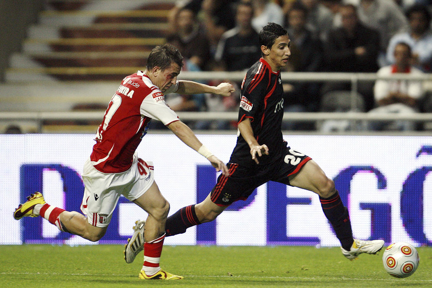 Ángel Di María con la camiseta del Benfica en 2009. Crédito: Nacho Doce / Reuters