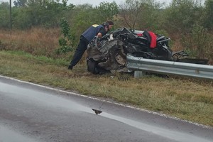 El accidente ocurrió en el kilómetro 818 de la arteria nacional