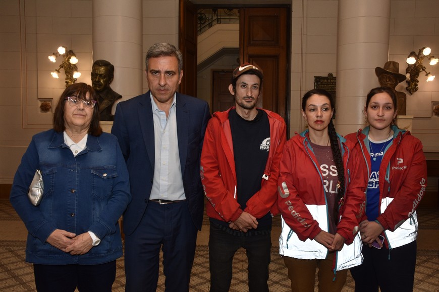 Los trabajadores pidieron en la Legislatura que el proyecto "Deliverys Seguros" se convierta en ley. Crédito: Flavio Raina.