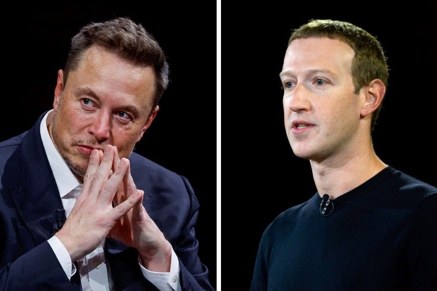 Imagen ilustrativa. Elon Musk y Mark Zuckerberg.