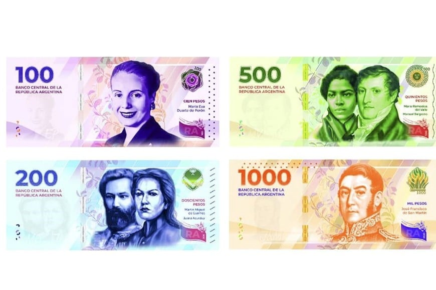 La nueva familia de billetes marcan el regreso de las personalidades históricas.