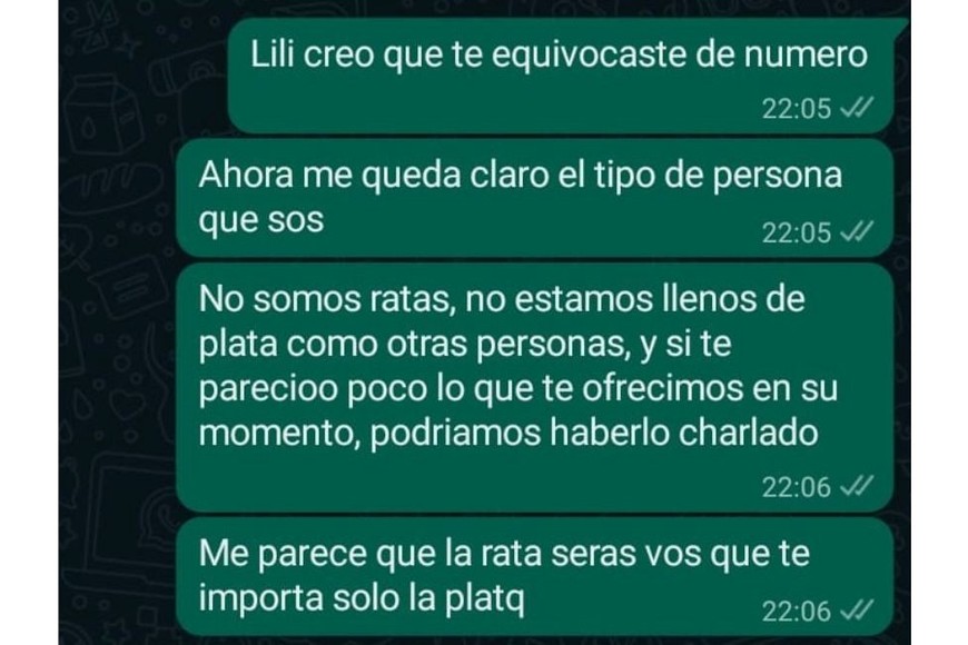 La respuesta del joven interesado.