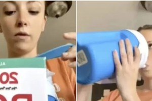 Tomar una buena cantidad de algún líquido de limpieza.