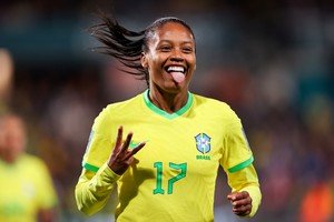 Soccer Football - FIFA Women’s World Cup Australia and New Zealand 2023 - Group F - Brazil v Panama - Hindmarsh Stadium, Adelaide, Australia - July 24, 2023
Brazil's Ary Borges celebrates scoring their fourth goal and completing a hat-trick
Matt Turner/AAP Image via REUTERS

TPX IMAGES OF THE DAY     

ATTENTION EDITORS - THIS IMAGE WAS PROVIDED BY A THIRD PARTY. NO RESALES. NO ARCHIVES. AUSTRALIA OUT. NEW ZEALAND OUT