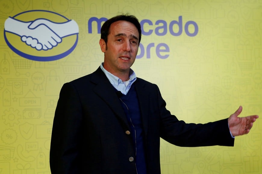 FILE PHOTO: Founder and CEO of e-commerce platform MercadoLibre Marcos Galperin speaks during a news conference in Mexico City, Mexico April 26, 2018. REUTERS/Ginnette Riquelme/File Photo