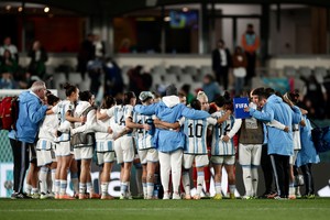 Soccer Football - FIFA Women’s World Cup Australia and New Zealand 2023 - Group G - Italy v Argentina - Eden Park, Auckland, New Zealand - July 24, 2023
Argentina players after the match REUTERS/David Rowland