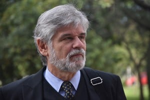 El ministro Daniel Filmus en Santa Fe, en abril cuando participó del 89° plenario de rectores universitarios. Flavio Raina