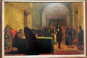 La obra de Antonio Alice constituye un ícono en las representaciones del Congreso Constituyente de 1853.
