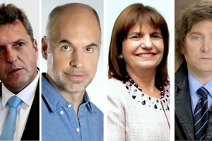 Sergio Massa, Horacio Rodríguez Larreta, Patricia Bullrich y Javier Milei; los cuatro aspirantes con mayores posibilidades de cara al próximo súper domingo electoral.