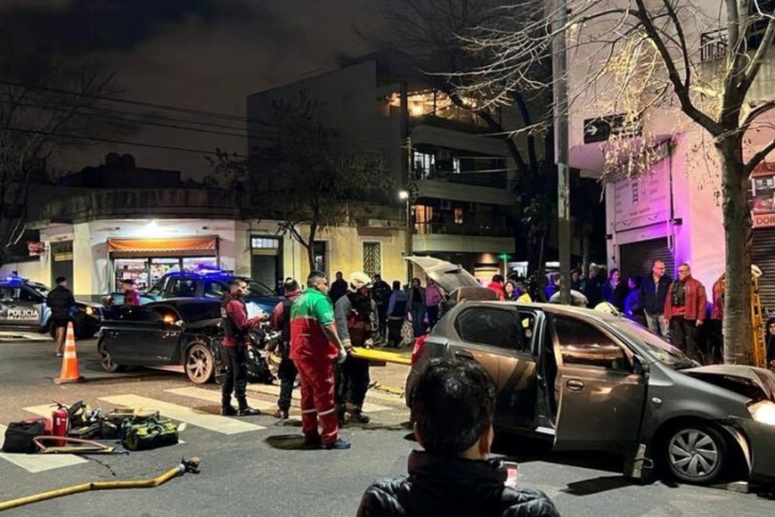 Imágen del choque provocado por el músico de RKT