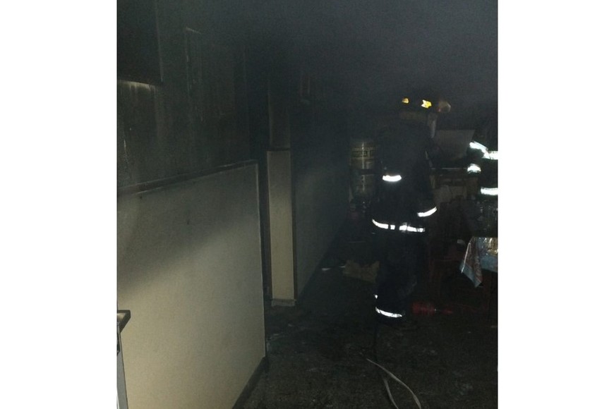 Un momento de la intervención de los Bomberos.